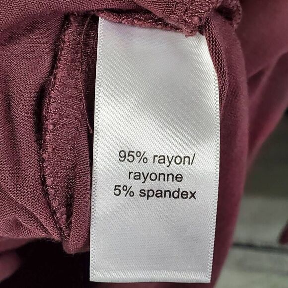 Maurices 24/7 Mauve Long Sleeve Tunic Top Size M Medium Stretchy Soft Lightweigh - Picture 6 of 8